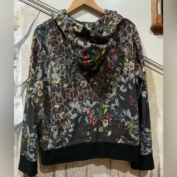 SOLD~Johnny Was Ash Bird Hoodie Sz L - Picture 3 of 5